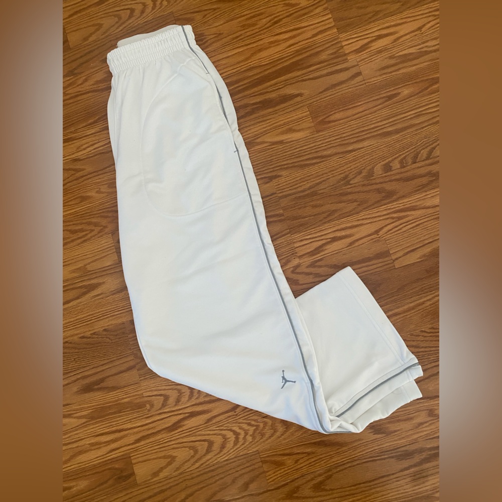 Jordan White Jogger Pants with Jumpman Logo